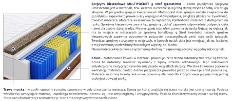 Materac Poprad Multipocket Trawa 120x225 cm