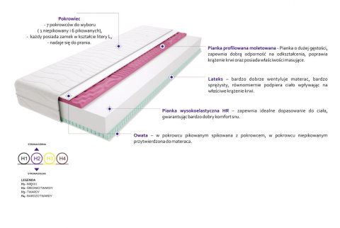 Materac Atena Molet Max Plus 100x150 cm