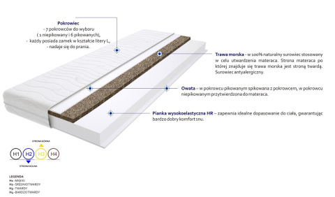 Materac Montana Trawa 135x205 cm